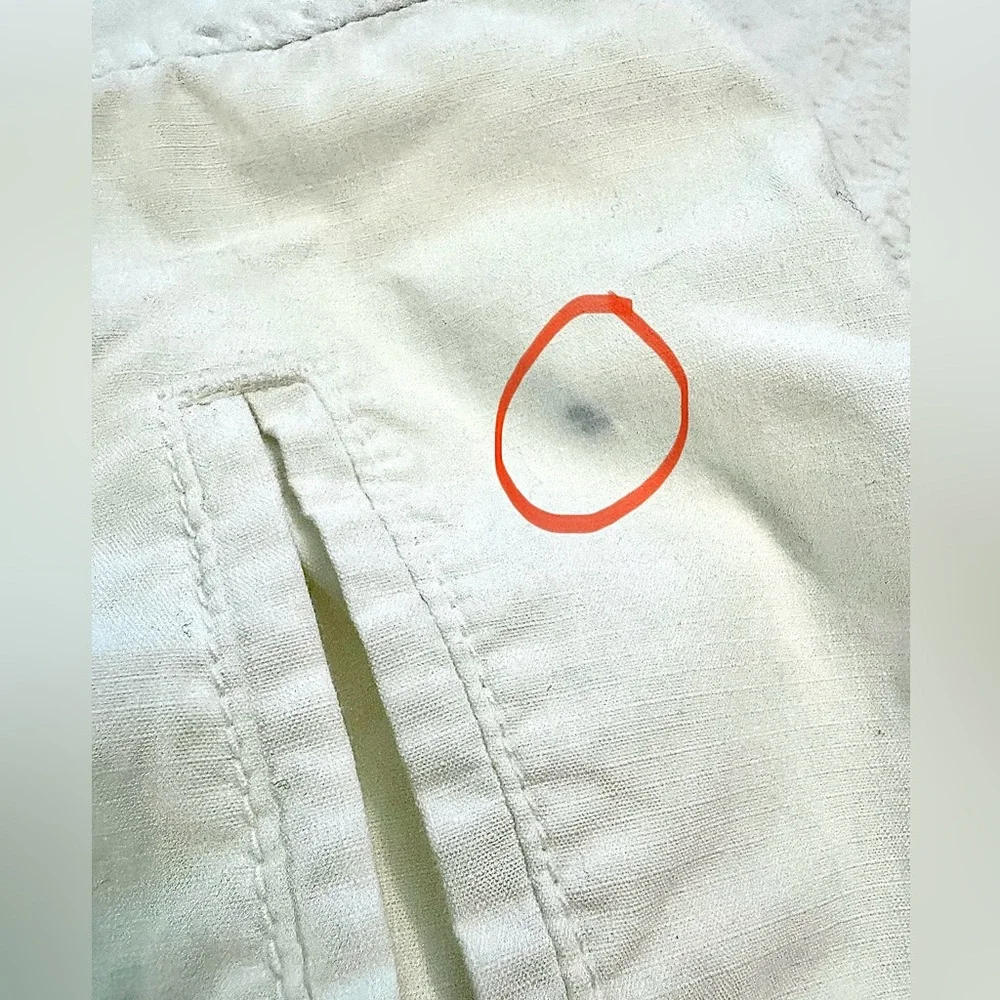 Norma Kamali White Cargo Capri Pants Womens Sz 4 100% Cotton Adjustable Y2K - Picture 12 of 12